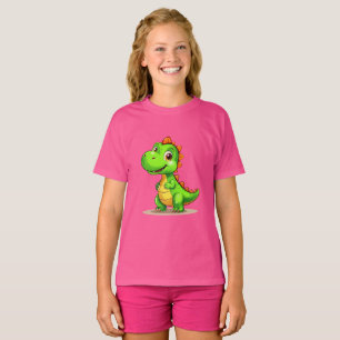 Camiseta Cute 3D Digital Paint Baby Dinosaur Kids T-Shirt