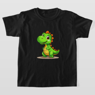 Camiseta Cute 3D Digital Paint Baby Dinosaur Kids T-Shirt