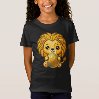 Camiseta Cute 3D Paper Cut Lion with Ornate Mandala Easter 