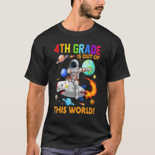 Camiseta Cute 4º Grau Está Fora Deste Astronauta Mundial De