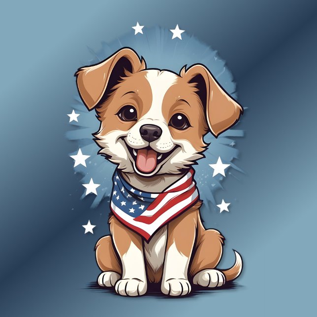 Camiseta Cute 4 de julho Bandeira da Pruppy (Criador carregado)