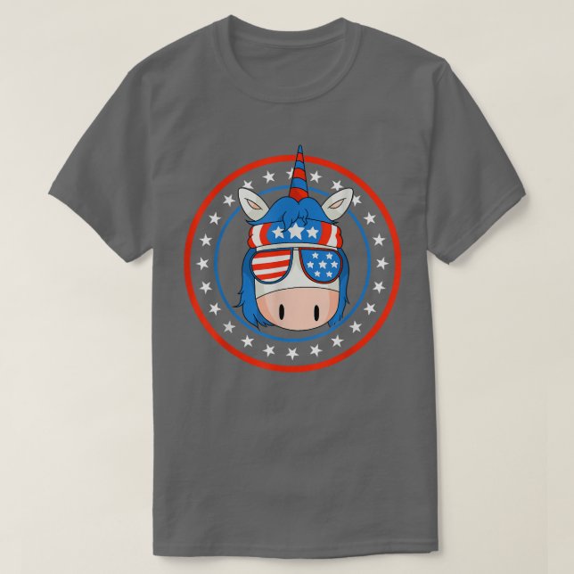 Camiseta Cute 4 de julho Patriótico do Sinalizador American (Frente do Design)