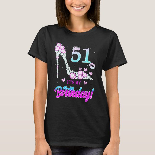 Camiseta Cute 51 Years Old It's My 51st Birthday Party (Frente)