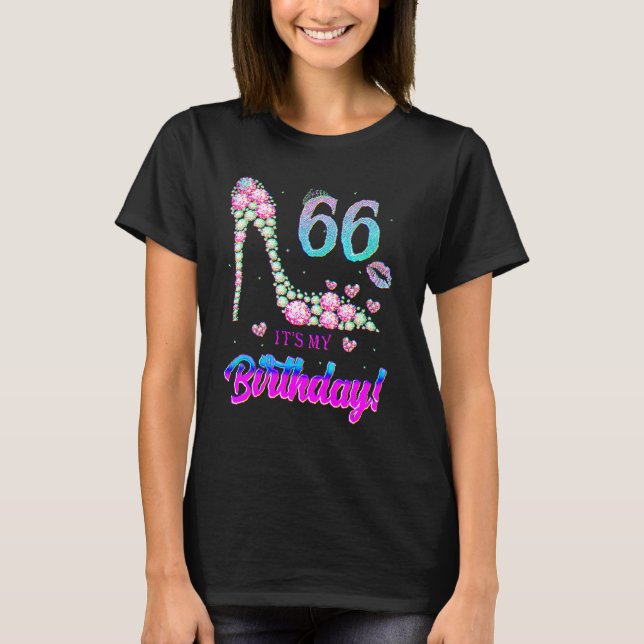 Camiseta Cute 66 Years Old It's My 66th Birthday Party (Frente)