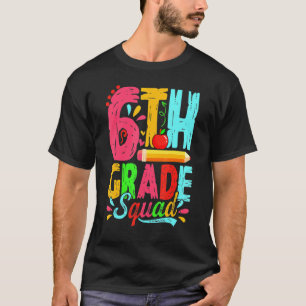Camiseta Cute 6th Grade Squad Back To School First Day Of S