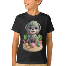 Cute Affenpinscher Succulent | 3D Grey Monkey Dog