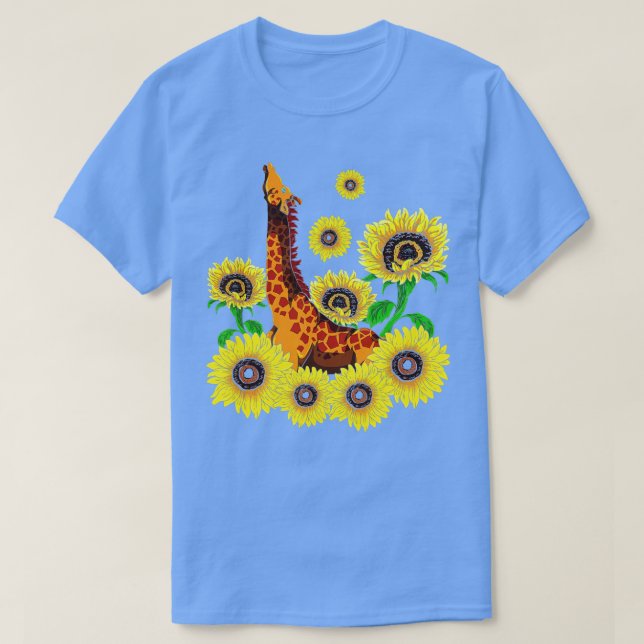 Camiseta Cute Africa Animal Lover Yellow Flower Sunflower G (Frente do Design)
