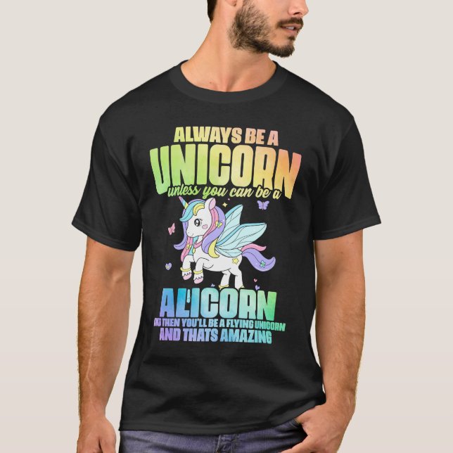 Camiseta Cute Alicorn Magical Unicorn Fantasy Legendary Cre (Frente)