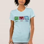 Camiseta Cute Alpaca<br><div class="desc">Peace Love Alpacas. Um adorável presente animal fazenda com um sinal de paz,  coração,  e uma alpaca fofa.</div>