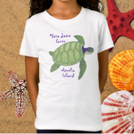 Camiseta Cute Amelia Island Sea Turtle
