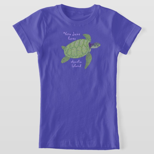 Camiseta Cute Amelia Island Sea Turtle (Postura )