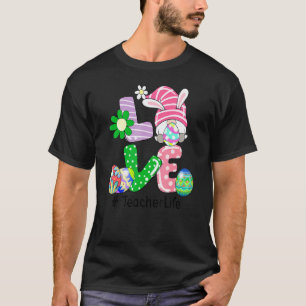 Camiseta Cute Amor Vida de Professora de Páscoa Caça ao Ovo