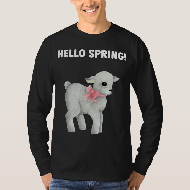 Camiseta Cute And Adorable Spring Lamb For Kids Who Love An (Frente)