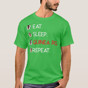Camiseta Cute and Funny Eat Sleep Guinea Pig Repeat T