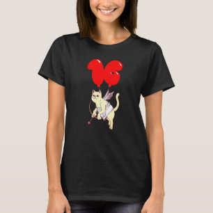 Camiseta Cute Angel Cat 16º Aniversário Crianças Festa Balã