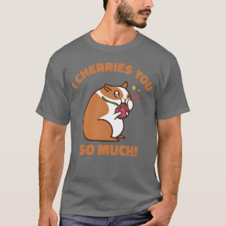 Camiseta Cute Animal Hamster Cherry Pet Food Pet Hamster gi