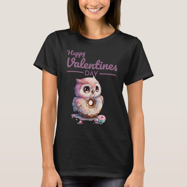 Camiseta Cute Animal Heart Panda  Happy Valentine Day  29 (Frente)