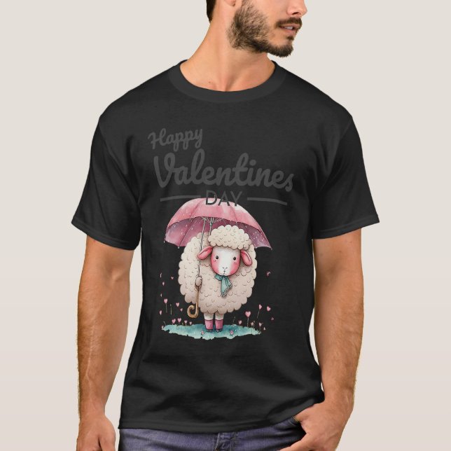 Camiseta Cute Animal Heart Panda  Happy Valentine Day  33 (Frente)