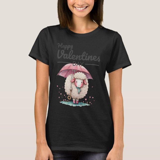 Camiseta Cute Animal Heart Panda  Happy Valentine Day  33 (Frente)