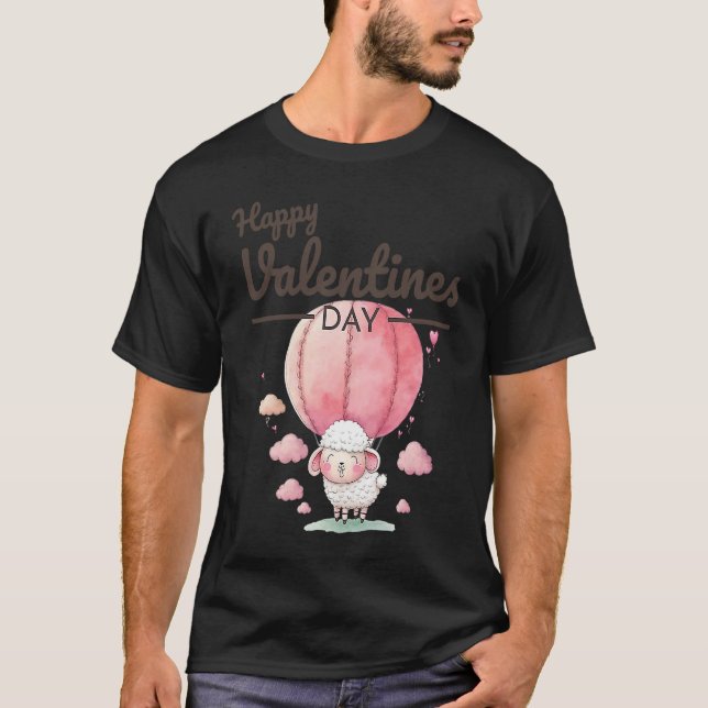 Camiseta Cute Animal Heart Panda  Happy Valentine Day  33 (Frente)