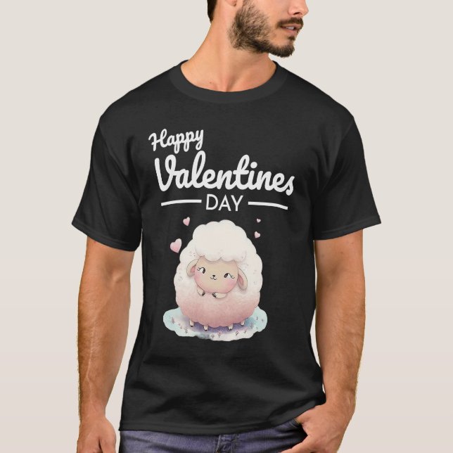 Camiseta Cute Animal Heart Panda  Happy Valentine Day  34 (Frente)
