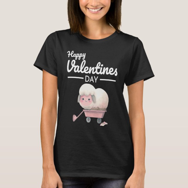 Camiseta Cute Animal Heart Panda  Happy Valentine Day  38 (Frente)