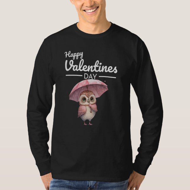 Camiseta Cute Animal Heart Panda Happy Valentine Day  47 (Frente)