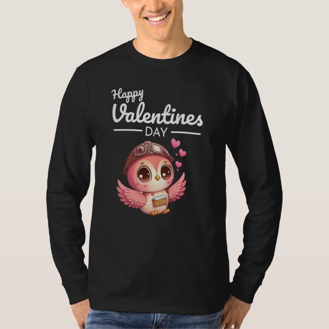 Camiseta Cute Animal Heart Panda Happy Valentine Day  54 (Frente)