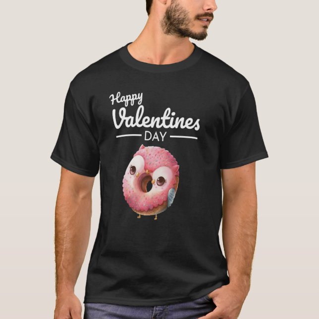 Camiseta Cute Animal Heart Panda Happy Valentine Day  57 (Frente)