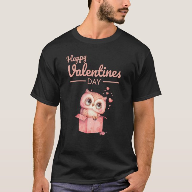 Camiseta Cute Animal Heart Panda Happy Valentine Day  58 (Frente)