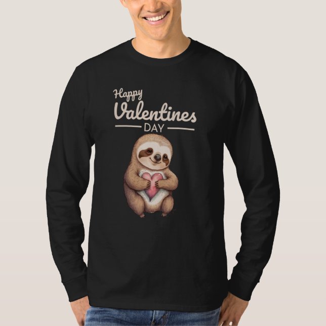 Camiseta Cute Animal Heart Panda Happy Valentine Day  6 (Frente)