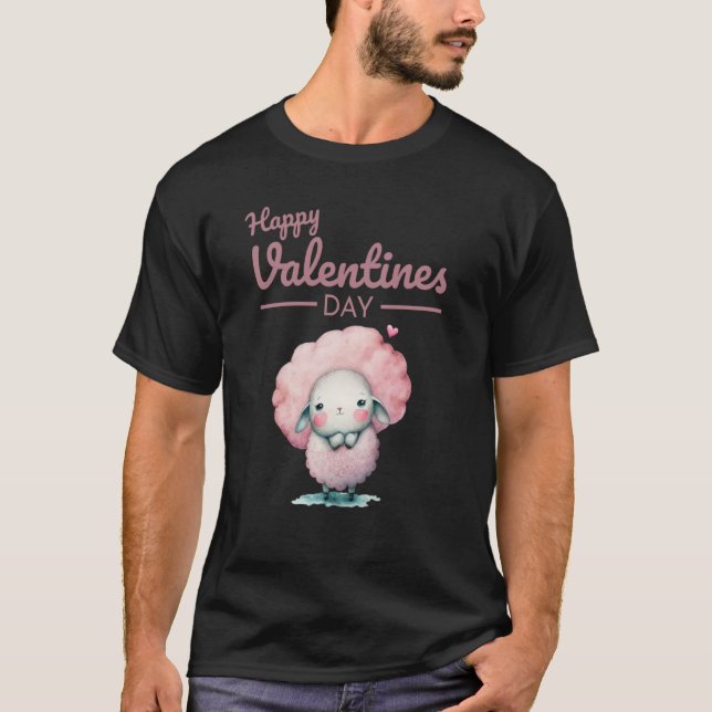 Camiseta Cute Animal Heart Panda Happy Valentine Day  85 (Frente)