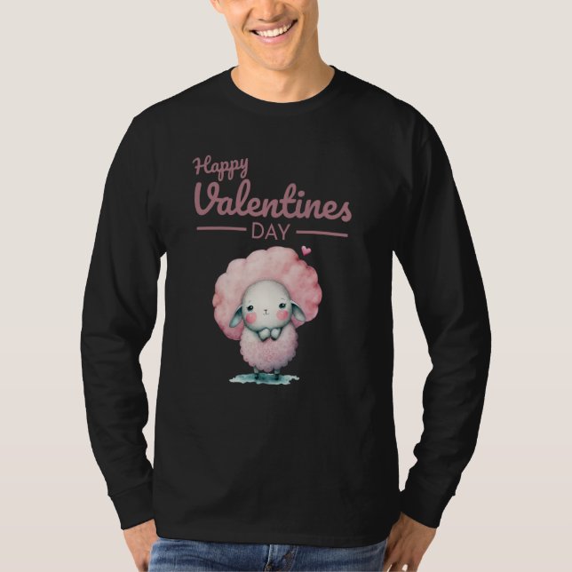 Camiseta Cute Animal Heart Panda Happy Valentine Day  85 (Frente)