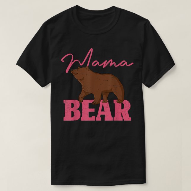 Camiseta Cute Animal Mom Family Mommy Bear Mama Bear 527  (Frente do Design)