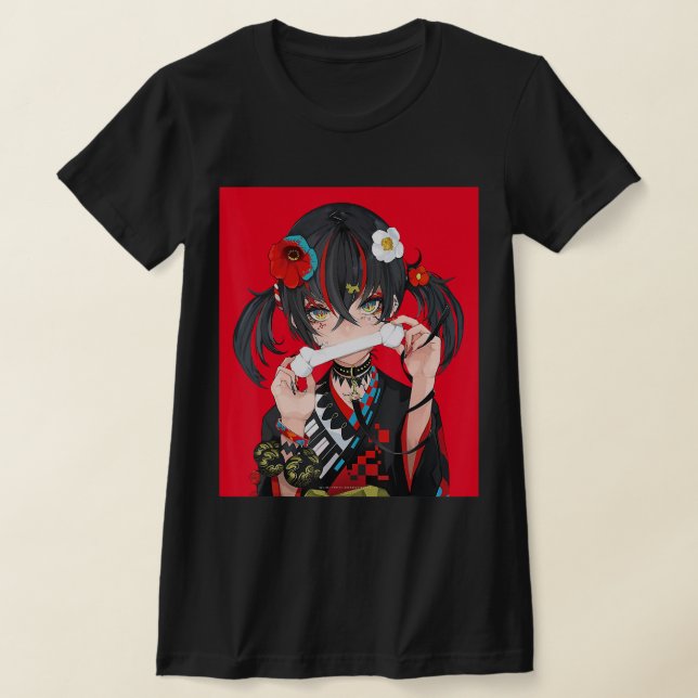 Camiseta Cute Anime Girls Japanese Aesthetic Costume Gift A (Postura )