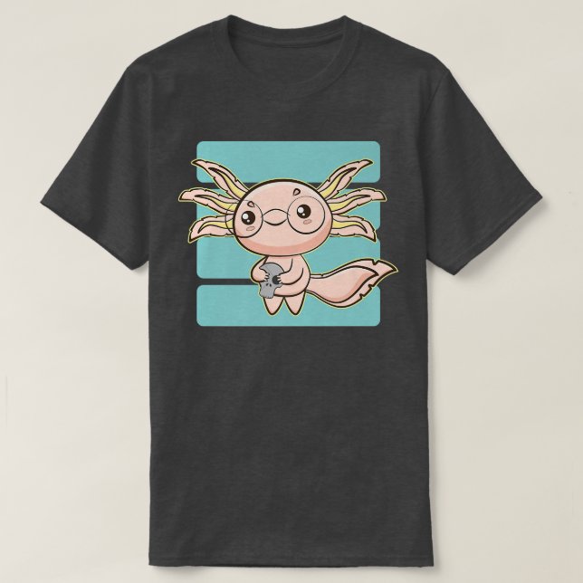 Camiseta Cute Aolotl Pet Ambystoma Meicanum Walking Fish Go (Frente do Design)