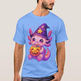 Camiseta Cute Aolotl Witch Pumpkin Halloween Costumes Girls