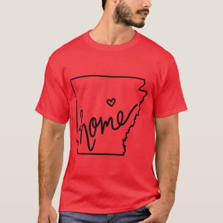 Camiseta Cute Arkansas Home State Outline Pin Buttons
