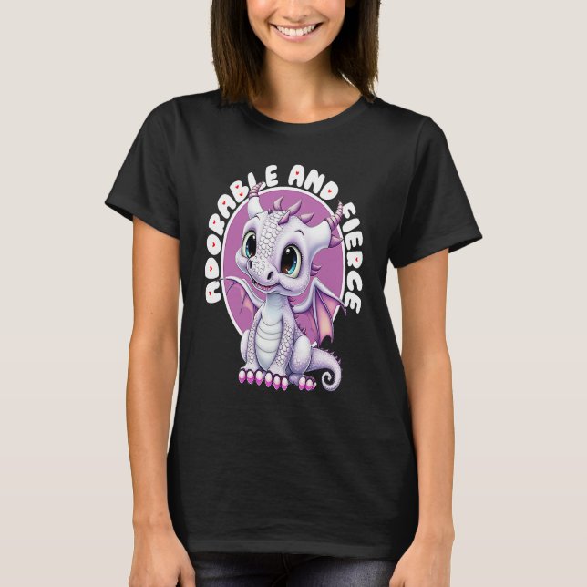 Camiseta Cute As AF Dragon Adorable And Fierce (Frente)
