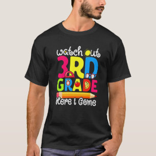 Camiseta Cute Assista No 3º Ano, 1º Dia De Capa Escolar