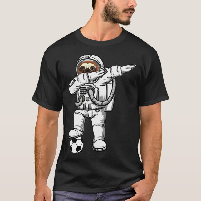Camiseta Cute Astronaut Astronomy Dabbing Sloth  Galaxy Soc (Frente)