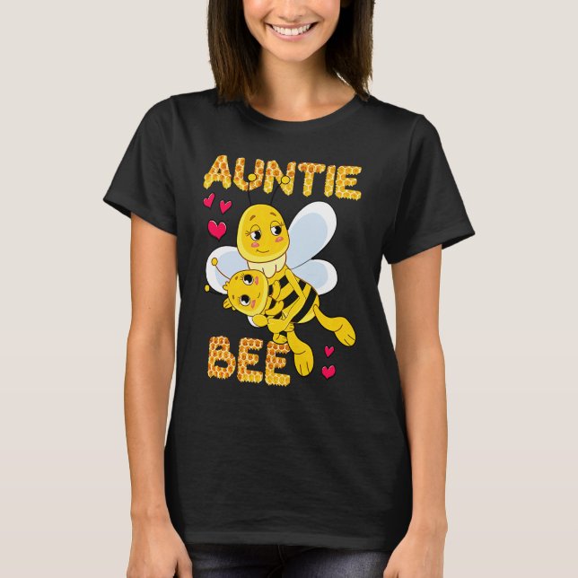 Camiseta Cute Auntie Bee Mother's Day Beekeeper Matching Fa (Frente)