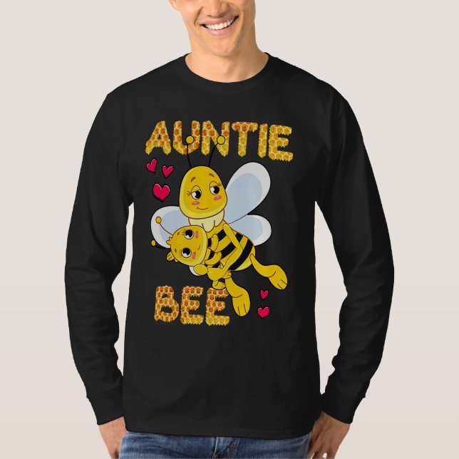 Camiseta Cute Auntie Bee Mother's Day Beekeeper Matching Fa (Frente)