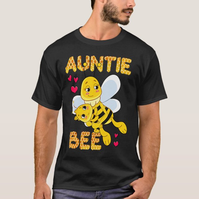Camiseta Cute Auntie Bee Mother's Day Beekeeper Matching Fa (Frente)