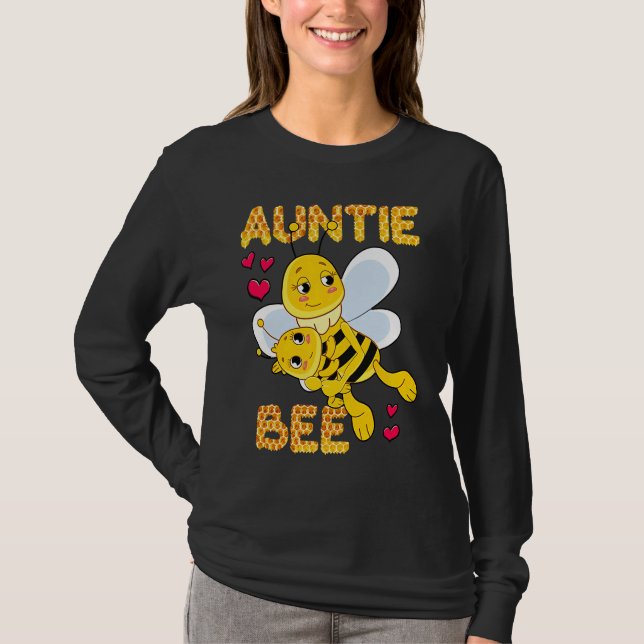 Camiseta Cute Auntie Bee Mother's Day Beekeeper Matching Fa (Frente)