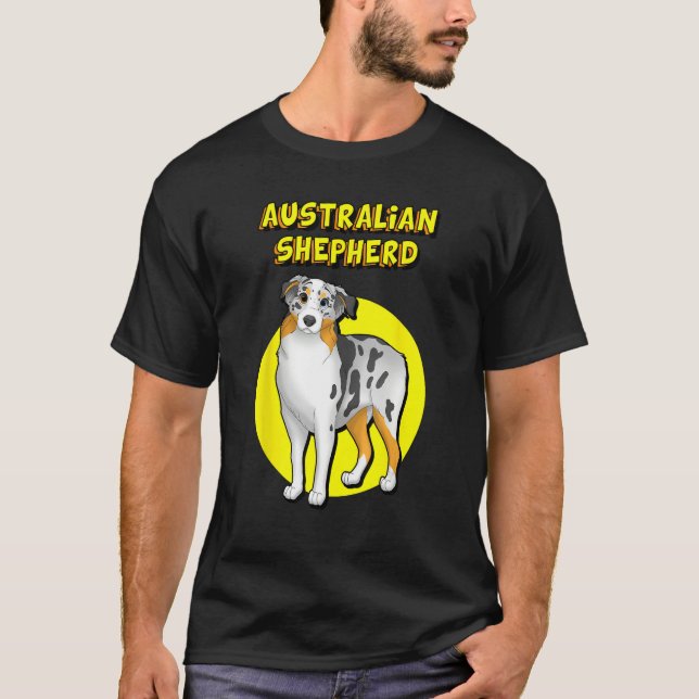 Camiseta Cute Australian Shepherd (Frente)