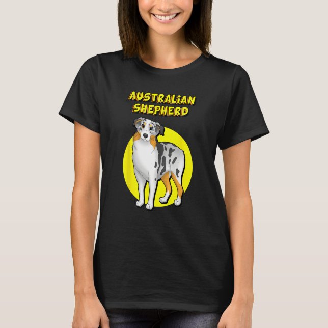 Camiseta Cute Australian Shepherd (Frente)