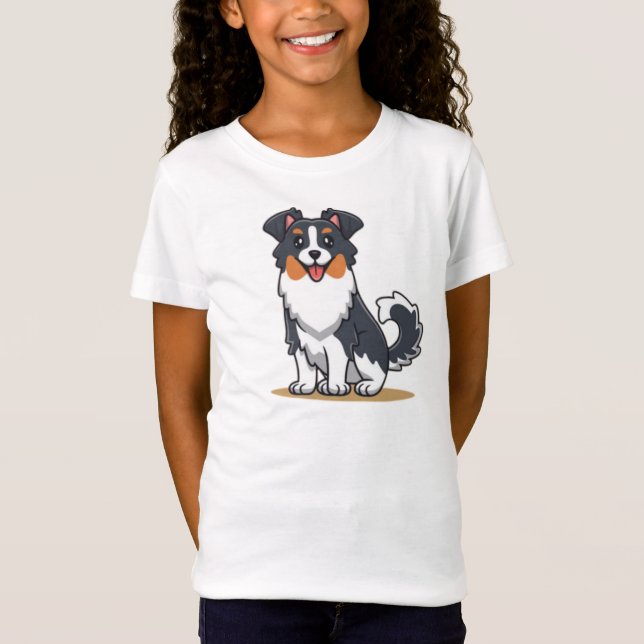 Camiseta Cute Australian Shepherd-23144 (Frente)