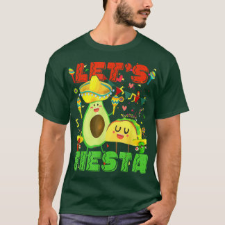 Camiseta Cute Avocado E Tacos Permitem Fiesta Cinco De Mayo