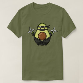 Camiseta Cute Avocado Ninja Shuriken Warrior Illustration